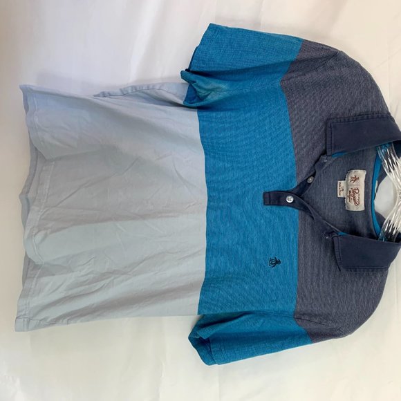 Penguin Polo Blue Striped L - Picture 2 of 5